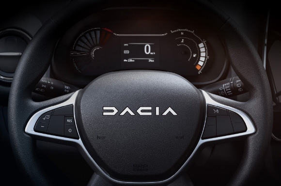 Volant d'une voiture Dacia
